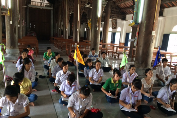 Liên đoàn TNTT Giuse Khang GPTB - Hình ảnh lớp huấn luyện Dự Trưởng TNTT của các bạn trẻ thuộc hai giáo xứ Lai Ổn và Đại Điền - 2015