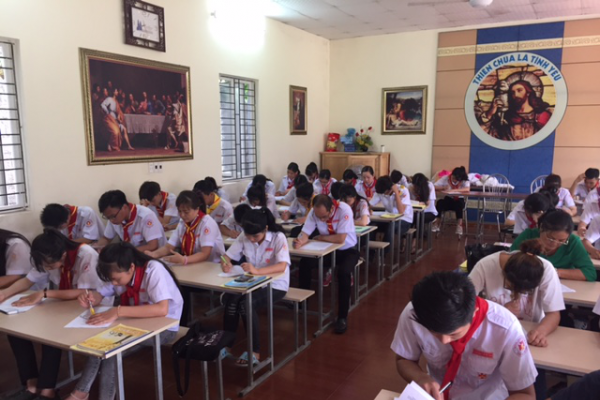 Lớp Giáo lý viên miền Hưng Yên thi kết thúc khóa học - 2018