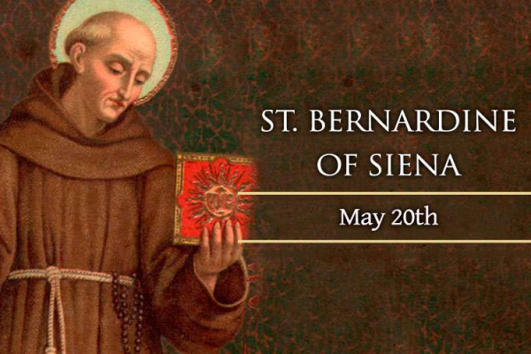 Ngày 20/05: Thánh Bernadinô thành Siêna, Linh mục